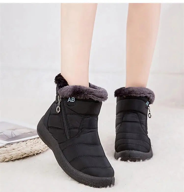 Snow Boots Woman Lightweight Woman Shoes Waterproof Shoes Woman Flat Ankle Boots Plus Size Botas Mujer Women's Winter Boots