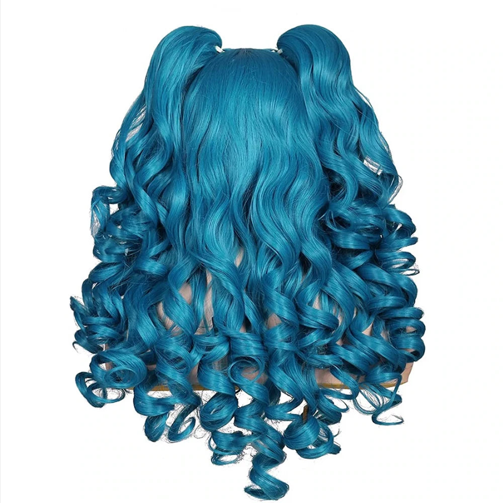HAIRJOY Women Synthetic Hair  Long Curly Cosplay Wig  Halloween Wigs for Party  with 2 Ponytails