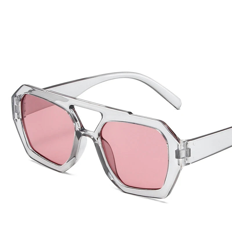 Populor Vintage Sunglasses Women Men Square Sun Glasses Punk Polygon Eye Glasses Goggle for Male Female Rectangle Sunglasses ﻿