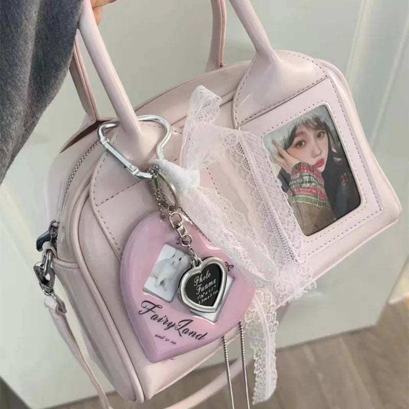Itbag Small Crossbody Shoulder Bag For Women With Photo Card Holder Niche Design Boston Pillow Style Groupie Merch Handbag