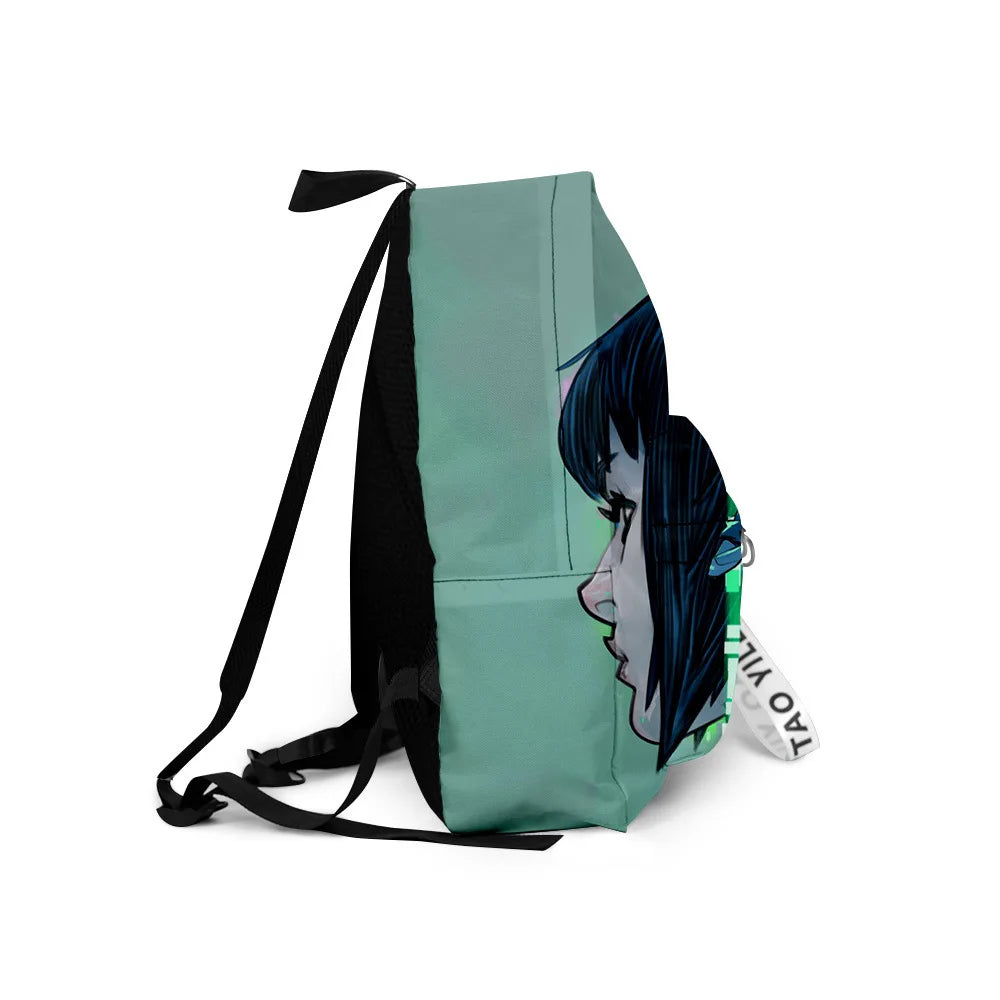 Cartoon Popular ghost in the shell School Bag Cute Small Travel Bags 3D Print Oxford Waterproof Key Chain Notebook Backpacks