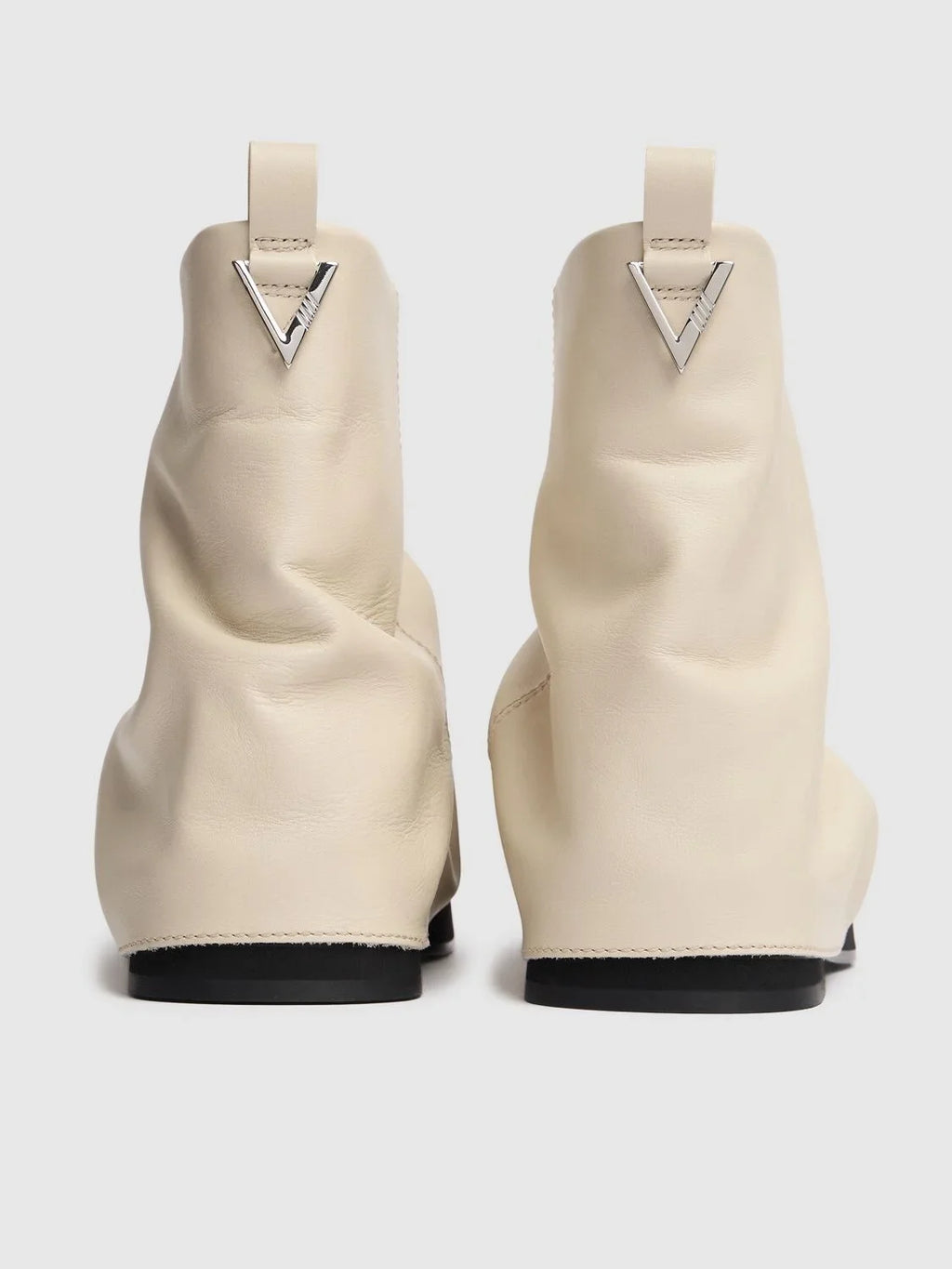 Women's New Autumn and Winter Calf Boots with Pleated Thick High Heels and Fashionable Oversized Street Leather Mid Leg Boots