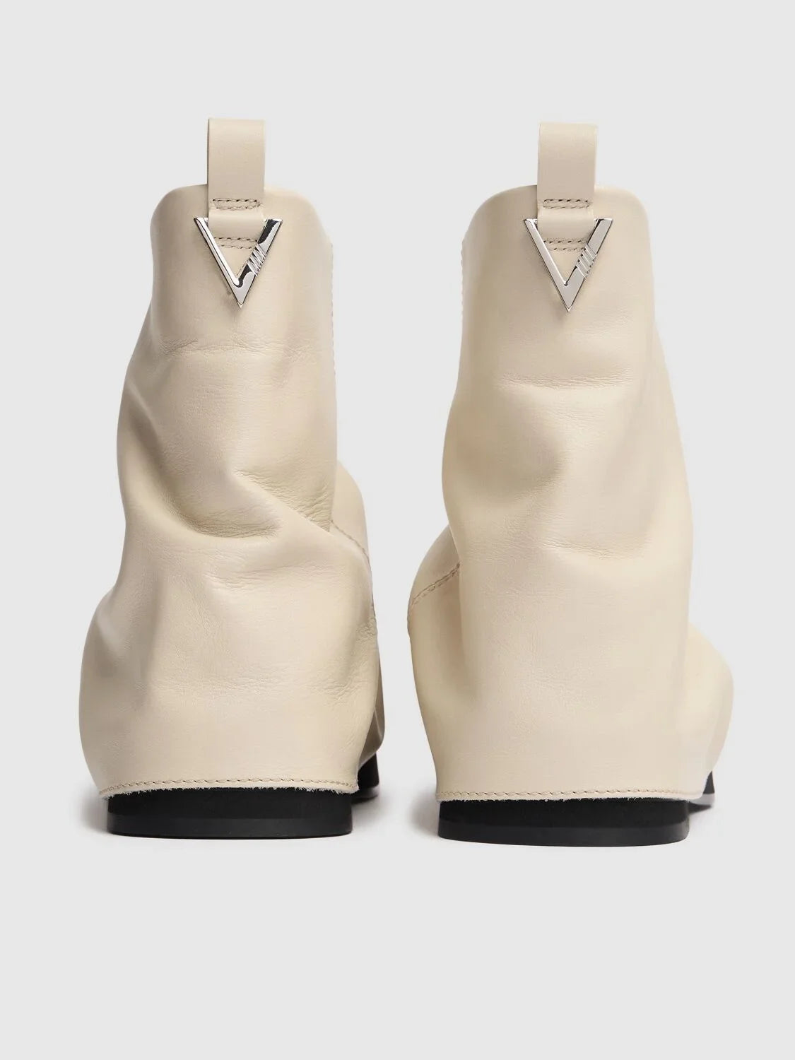 Women's New Autumn and Winter Calf Boots with Pleated Thick High Heels and Fashionable Oversized Street Leather Mid Leg Boots