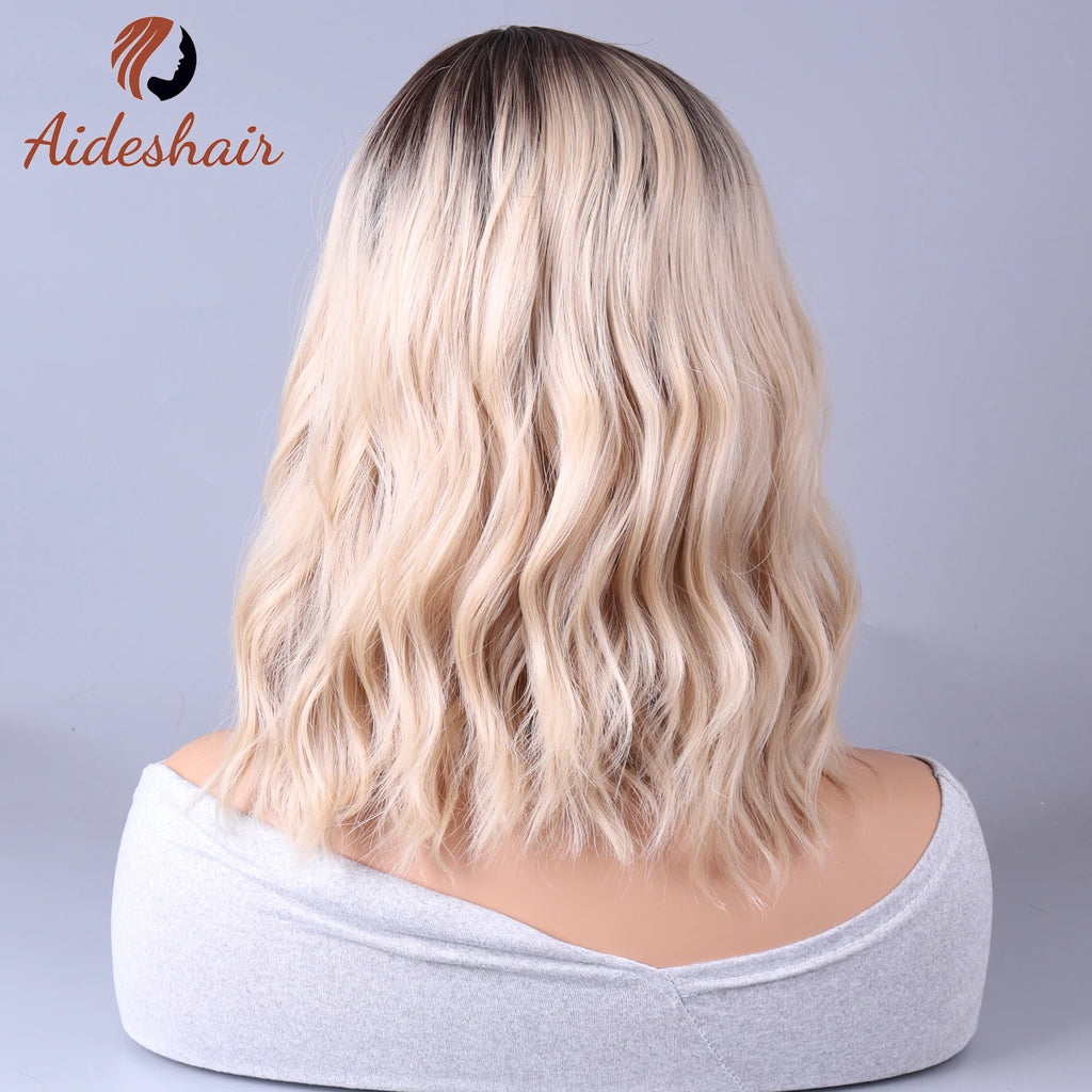 Synthetic wig 2023 New Internet celebrity style with fringe gradually light gray wigs European and American