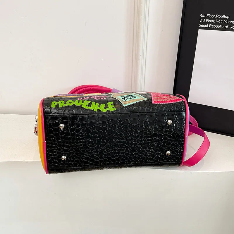 Fashion Women PU Leather Handbags Shoulder Bag Large Capacity Ladies Zipper Messenger Bags for Women Casual Boston Crossbody Bag