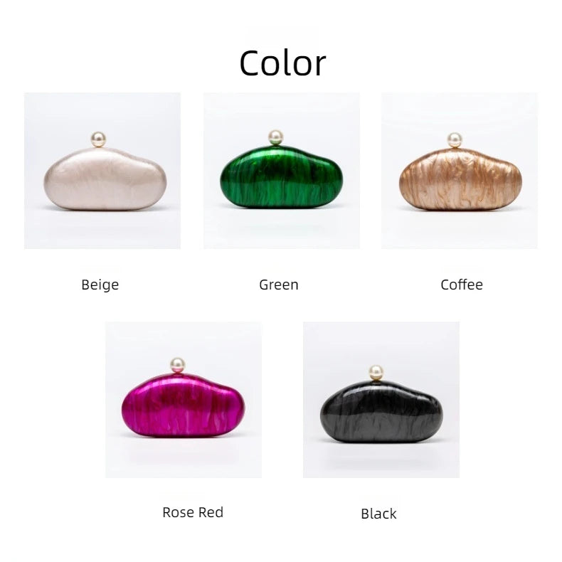 New Fashion Ladies Acrylic Shell Shoulder Bag Elegant Crossbody Clutch For Special Wedding Evening Party