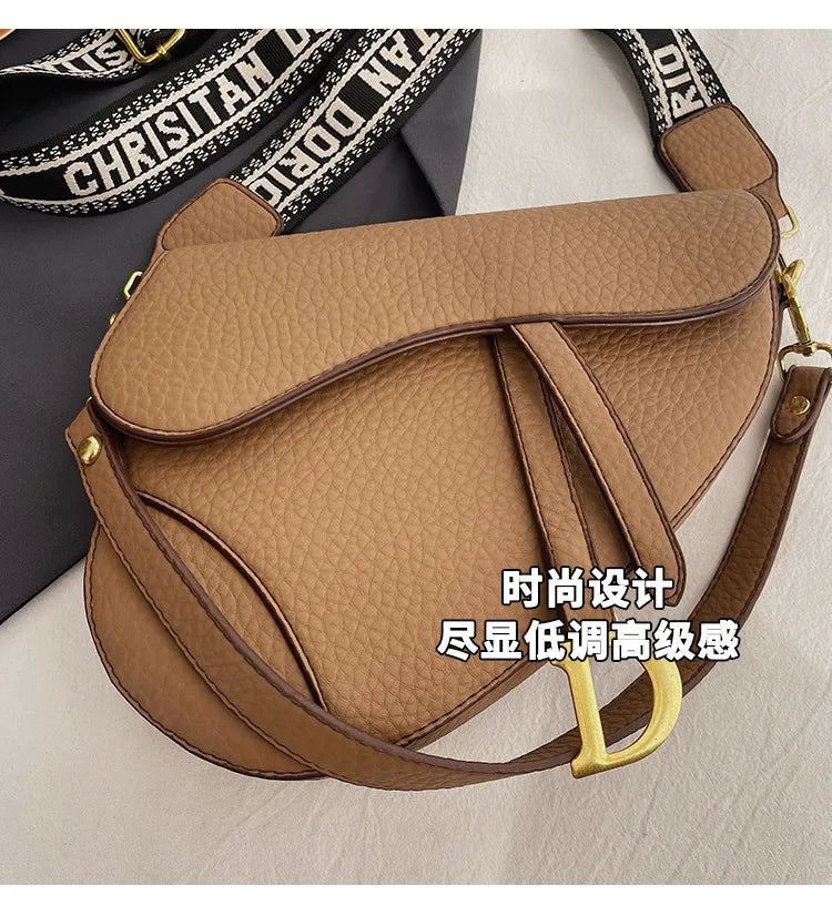 IMJK  24*20*6cm Hot selling light luxury underarm saddle bag, new niche design, casual shoulder crossbody bag bags