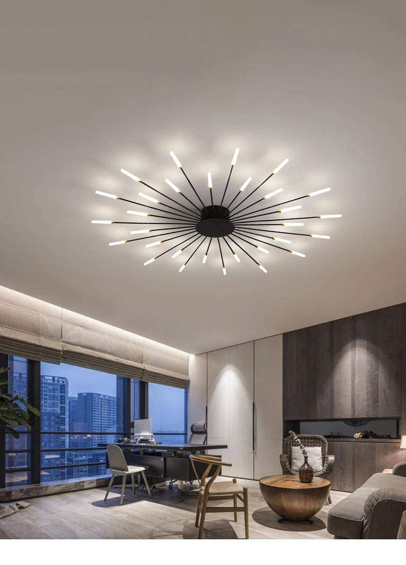 Modern Led Fireworks Pendant Lamps for Living Room Bedroom Chandelier Led Ceiling Hanging Lamp Home Furnishing lighting