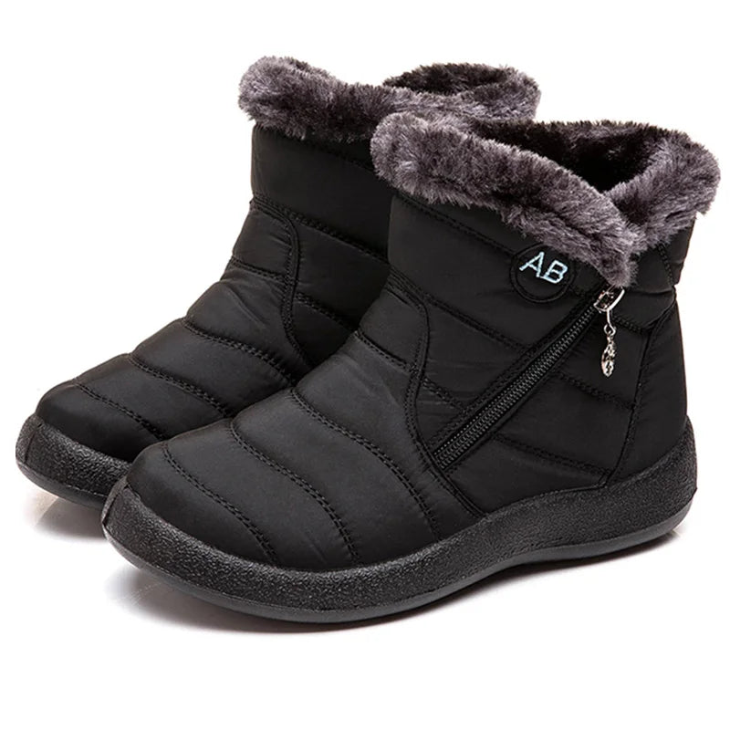 Snow Boots Woman Lightweight Woman Shoes Waterproof Shoes Woman Flat Ankle Boots Plus Size Botas Mujer Women's Winter Boots
