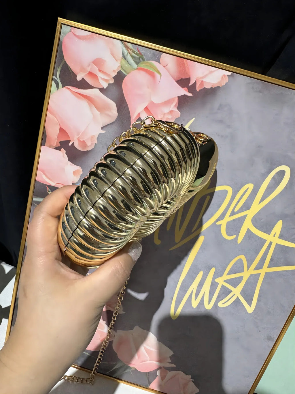 JIOMAY Personalized Fashion Conch Acrylic Bag Luxury Designer Handbags High Quality 2024 Exquisite Gold Purse Portable Shell Bag