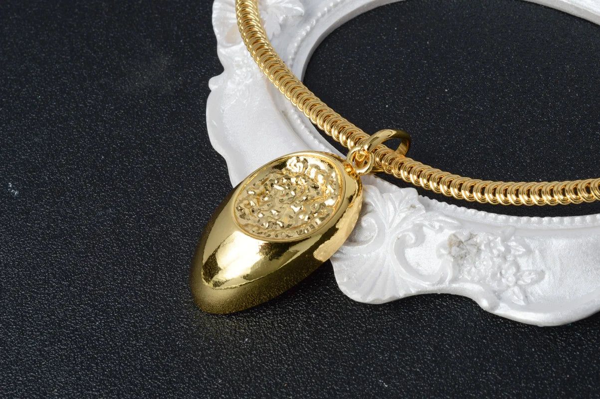 Sunny Jewelry Sets Fashion Classic 18K Gold Plated Hot Sale For Women Earrings Pendent Necklace Romantic Wedding Party