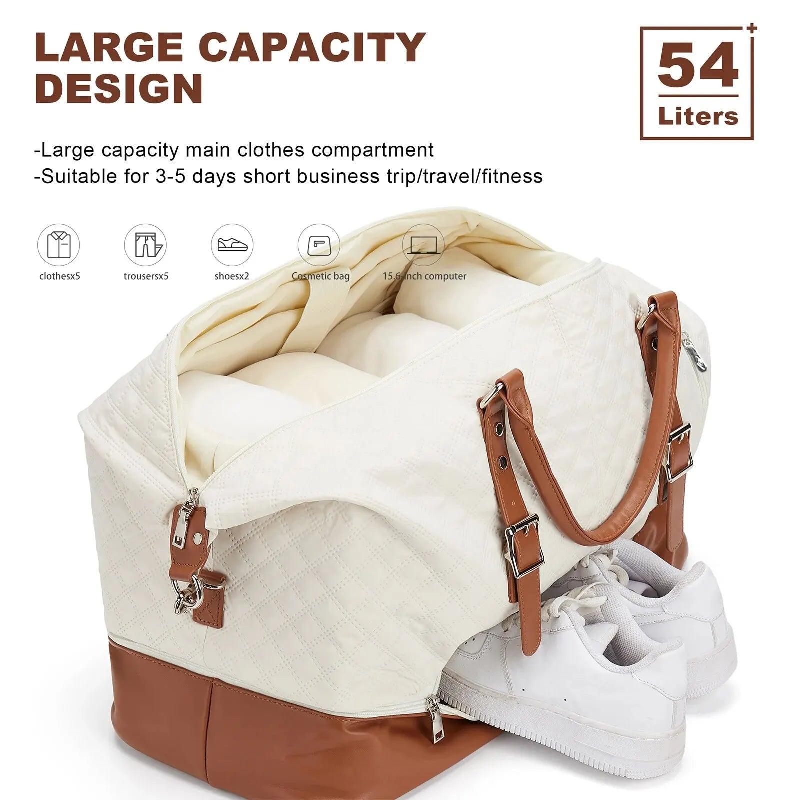 Likros Travel Bag Weekender Bags for Women, Luxury Boston Bag Handbag, Large Tote Duffle Bag Hospital Bag for Labor and Delivery