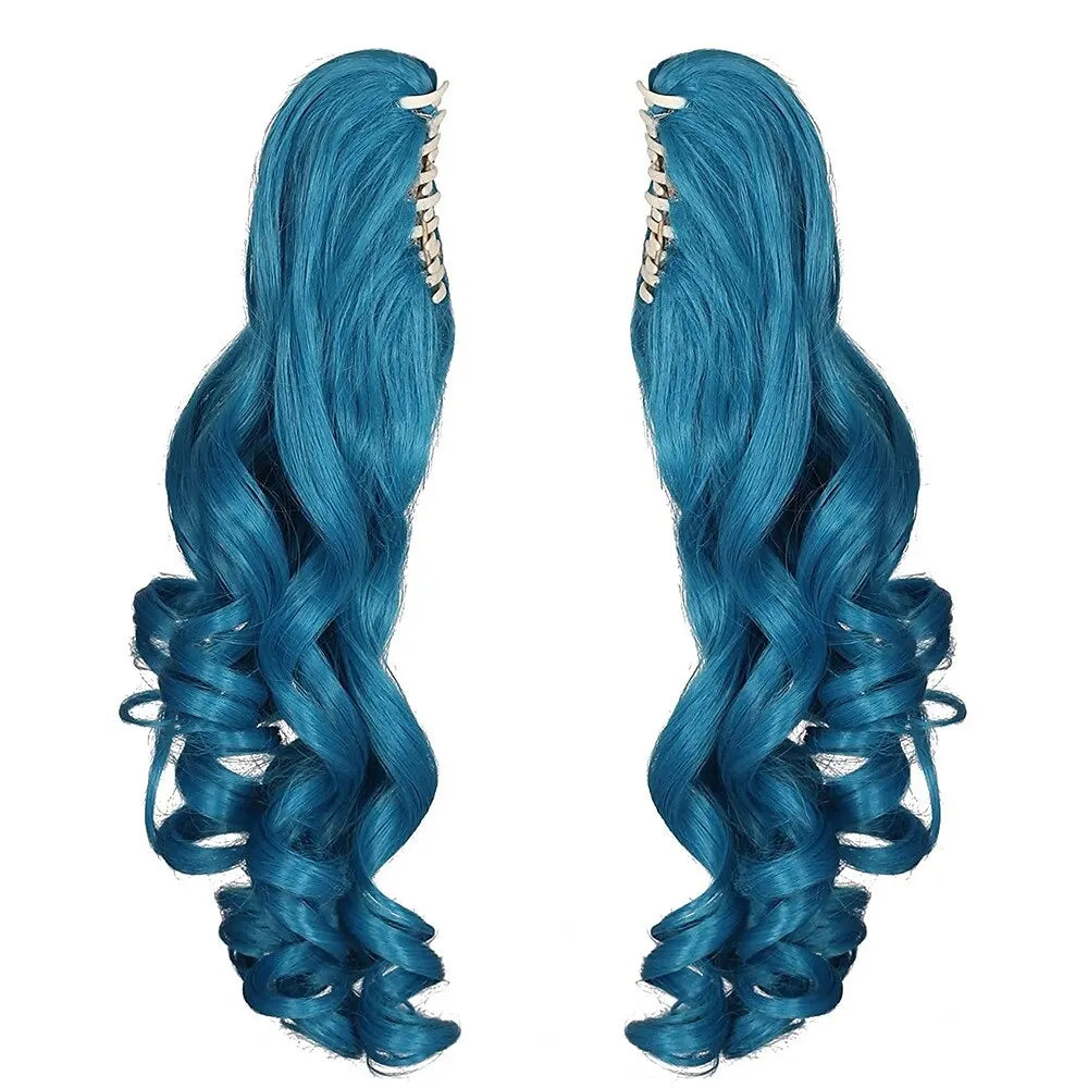 HAIRJOY Women Synthetic Hair  Long Curly Cosplay Wig  Halloween Wigs for Party  with 2 Ponytails