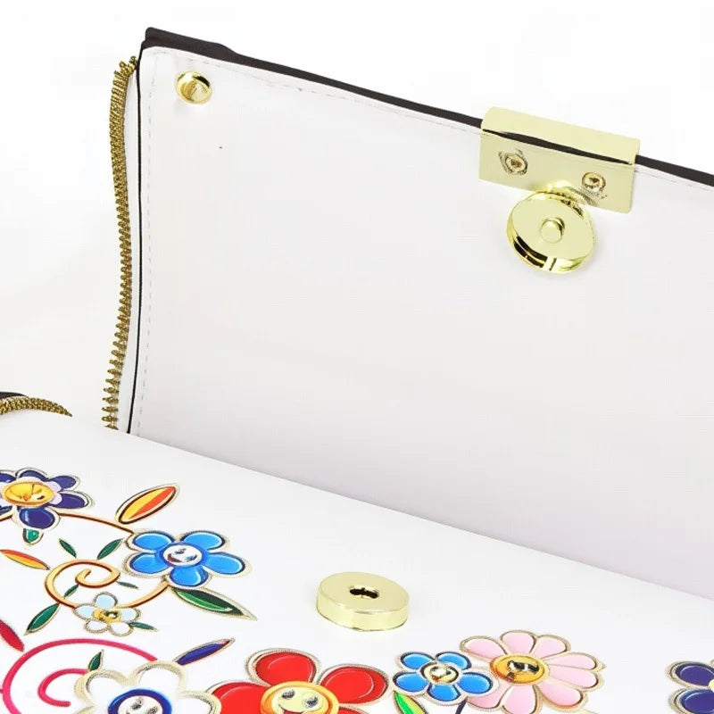 Women Boston Bag Printed Pattern Handbag Large Capacity Shoulder Crossbody Bag Double Zipper Half Cover Style Top Top Handle Bag