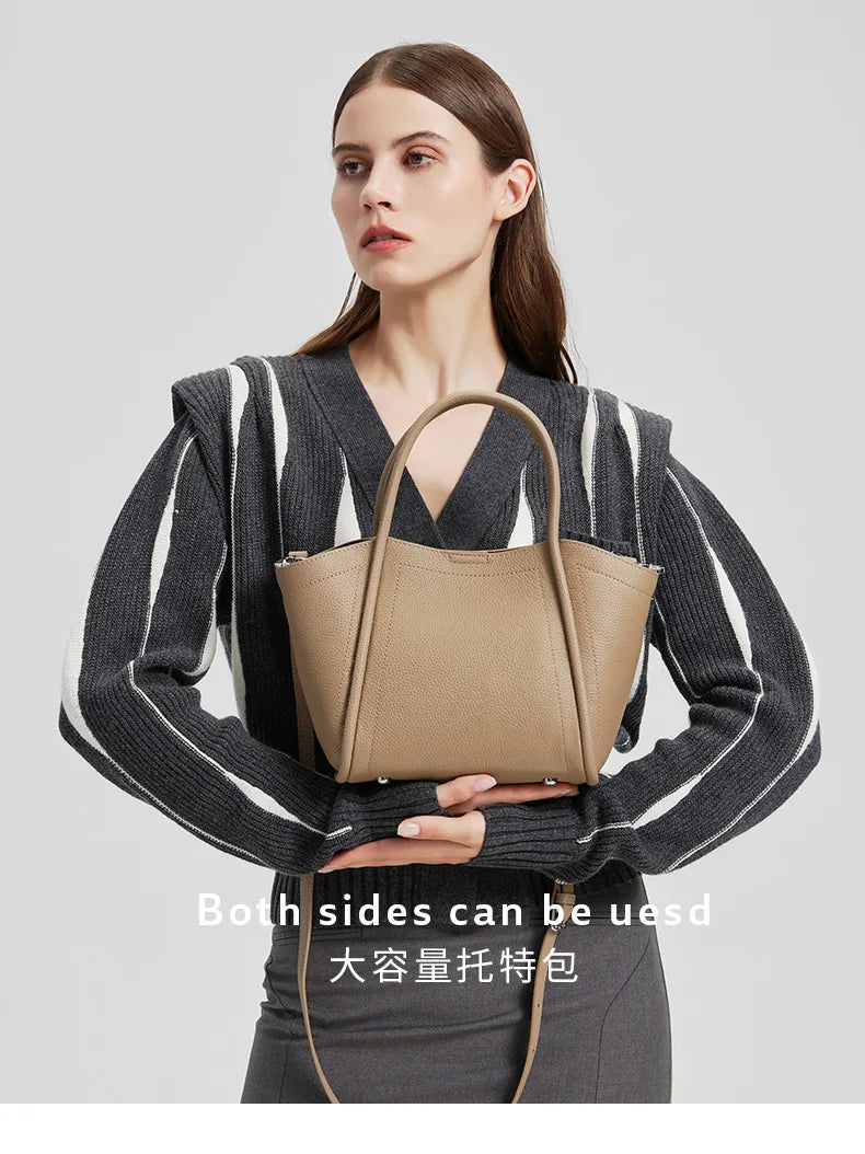 Luxury Designer Women's Bags 2025 New Genuine Leather Handbag Women Shoulder Bag High Quality Cow Leather Female Crossbody Bags