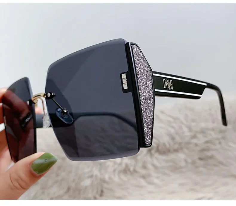 New Borderless Square Sunglasses Women's Brand Designer Fashion Sun Glasses Women Outdoor Driving Eyewear UV400 Oculos De Sol