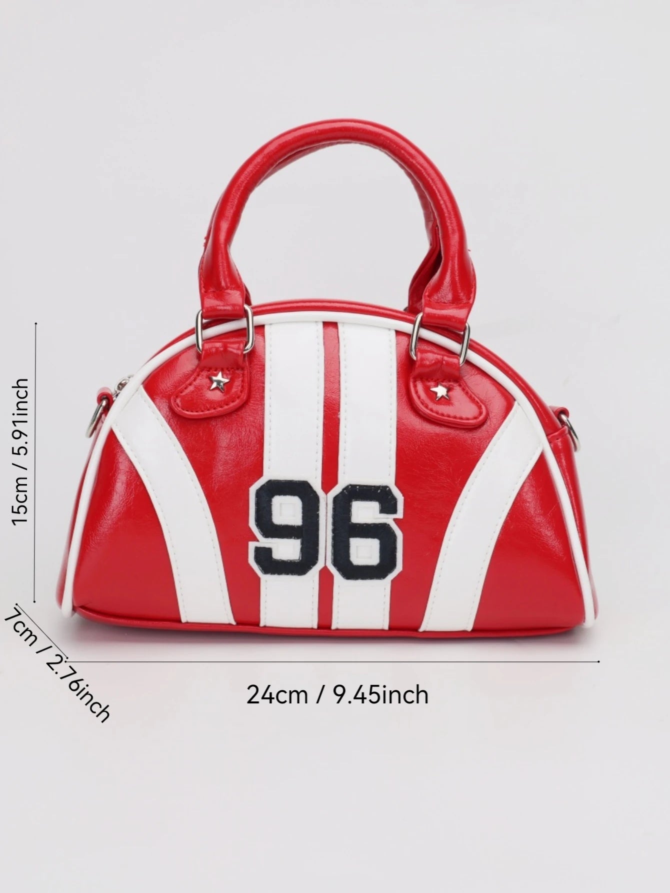 Women's Contrast Shell Bag Bowling Handbag Single Shoulder Boston Bag