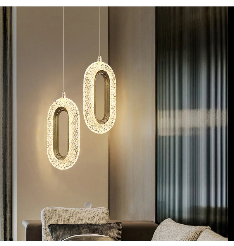 Nordic Ring LED Pendant Lights Indoor Hanging Lamp Room Decor For Bedside Bedroom Living Room Modern Pendant Lamp