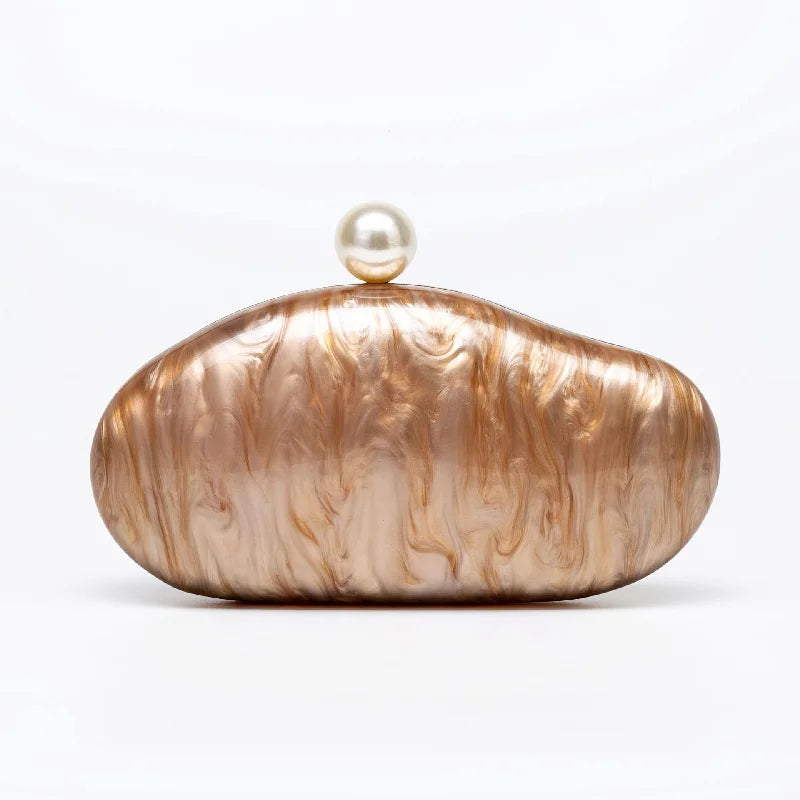 New Fashion Ladies Acrylic Shell Shoulder Bag Elegant Crossbody Clutch For Special Wedding Evening Party