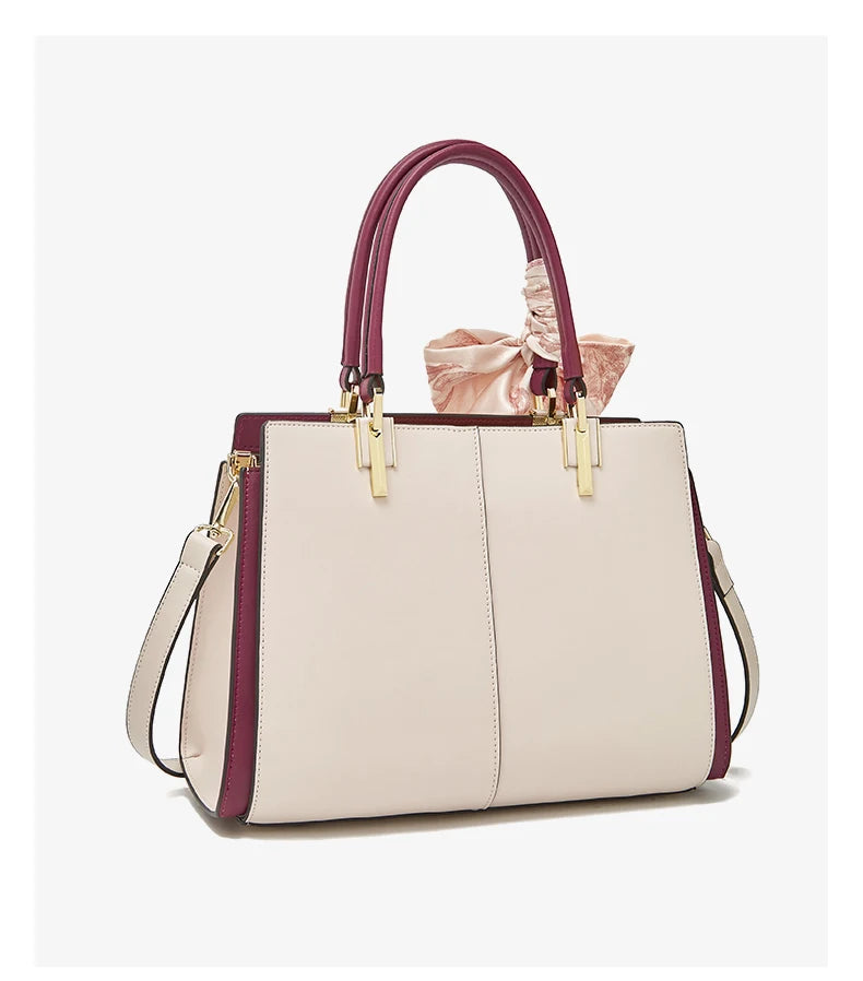 FOXER Split Leather 2025 Autumn Winter New Large Tote Handbag Women's Shoulder Bag Chinese Classic Embroidery Best Gift for Mom