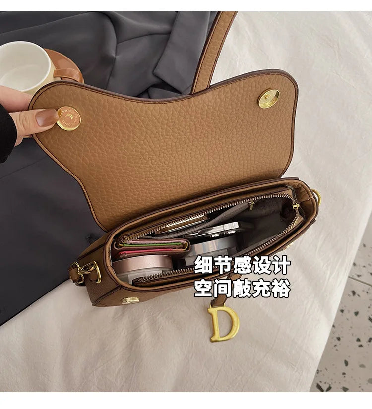 IMJK  24*20*6cm Hot selling light luxury underarm saddle bag, new niche design, casual shoulder crossbody bag bags
