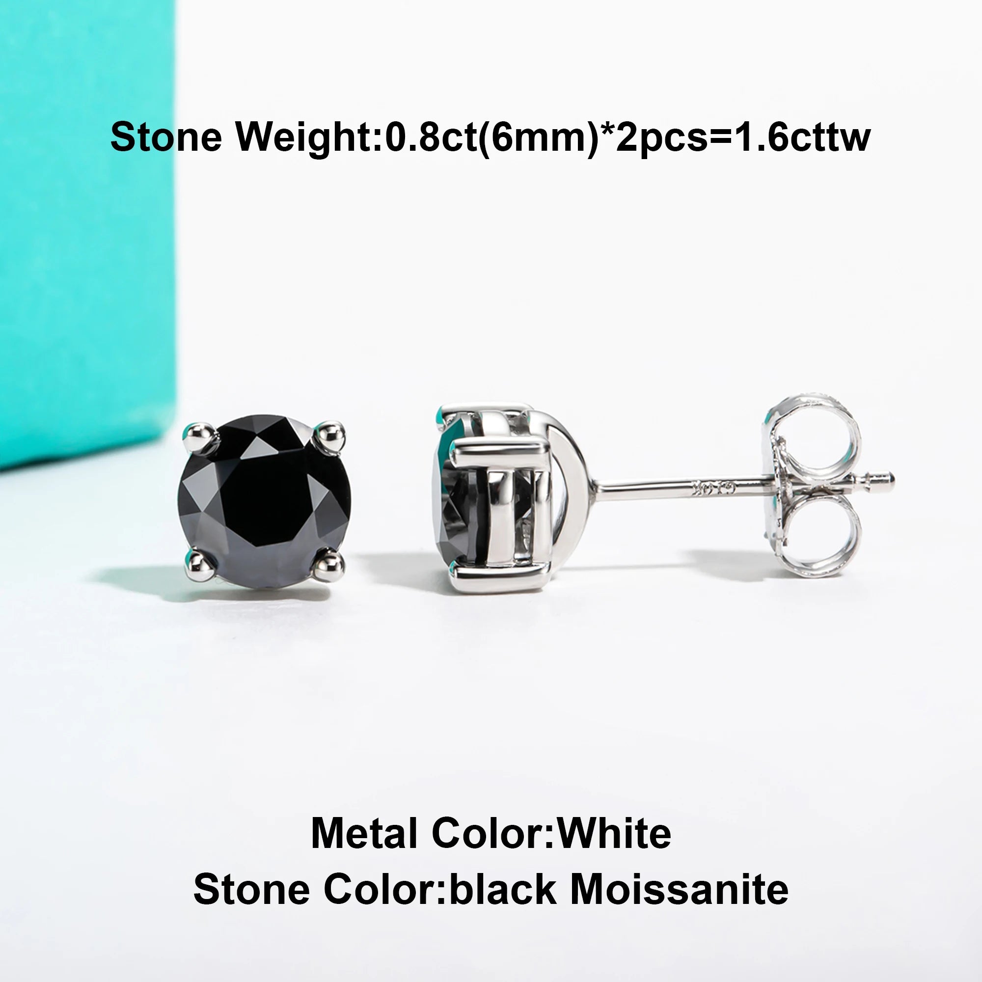 AnuJewel 10k Gold 4/3/2/1.6/1/0.6ct Moissanite Stud Earrings For Women Real 10K Gold Post Anti-allergy Men Earrings Jewelry