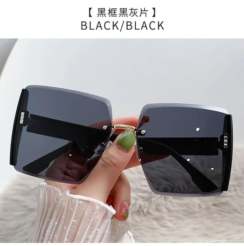 New Borderless Square Sunglasses Women's Brand Designer Fashion Sun Glasses Women Outdoor Driving Eyewear UV400 Oculos De Sol