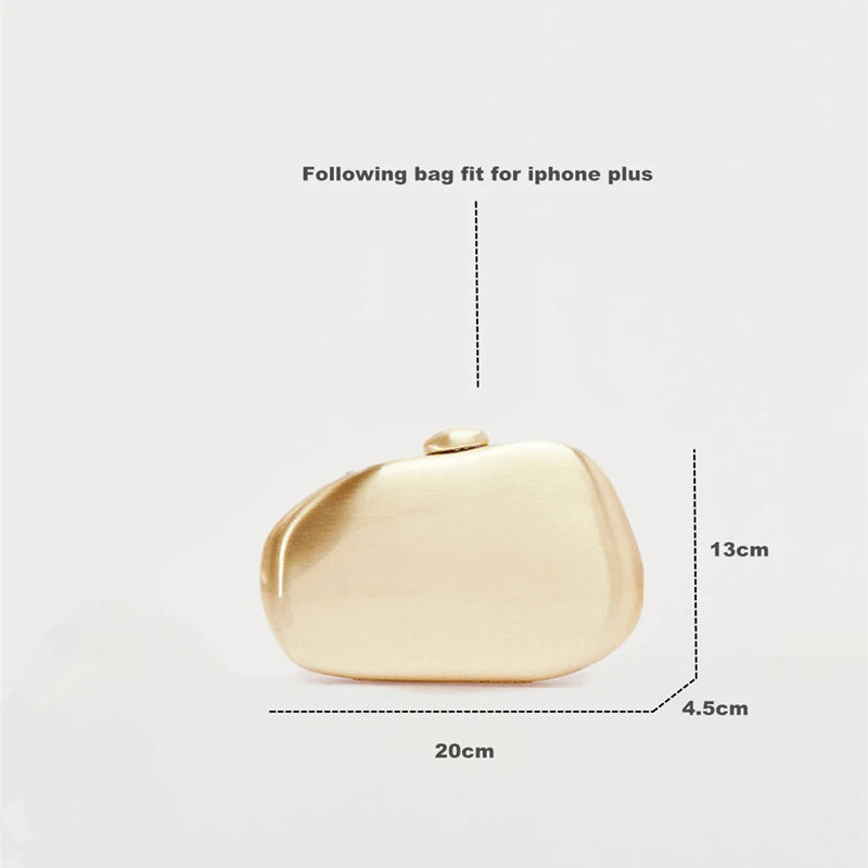 Women metal gold mirror shell bag cute Evening Clutch Bag with strap For Wedding Party small Purses Designer Handbags