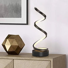 EISSLOLY Bedroom Bedside Table Lamp, Dimmable, Small Spiral Decorative Lamp for Home Office, Modern Nightstand Lamp.