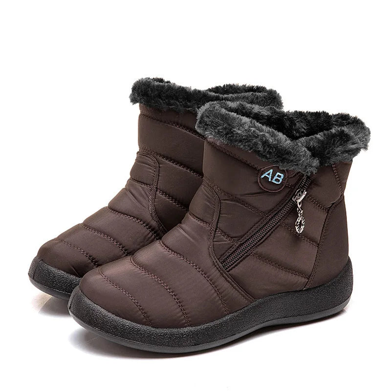 Snow Boots Woman Lightweight Woman Shoes Waterproof Shoes Woman Flat Ankle Boots Plus Size Botas Mujer Women's Winter Boots