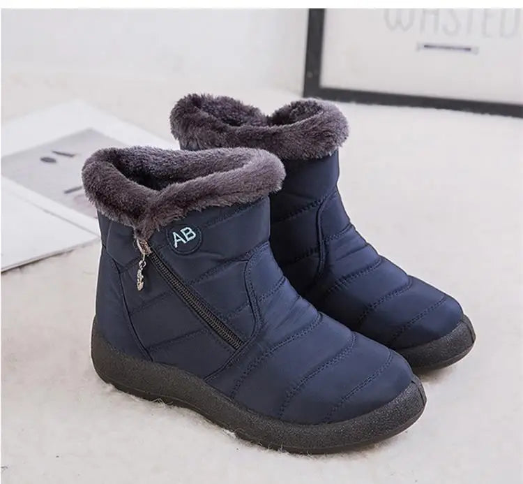Snow Boots Woman Lightweight Woman Shoes Waterproof Shoes Woman Flat Ankle Boots Plus Size Botas Mujer Women's Winter Boots