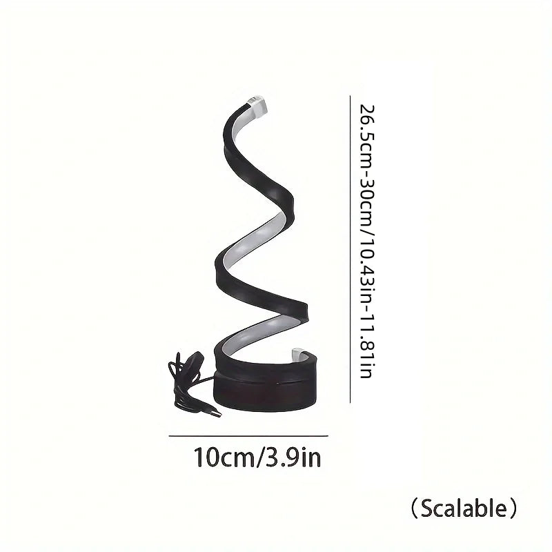 EISSLOLY Bedroom Bedside Table Lamp, Dimmable, Small Spiral Decorative Lamp for Home Office, Modern Nightstand Lamp.