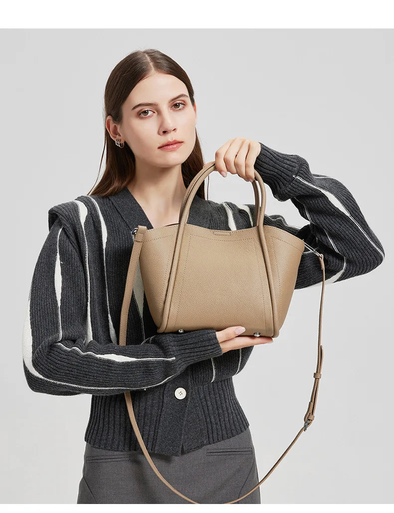 Luxury Designer Women's Bags 2025 New Genuine Leather Handbag Women Shoulder Bag High Quality Cow Leather Female Crossbody Bags