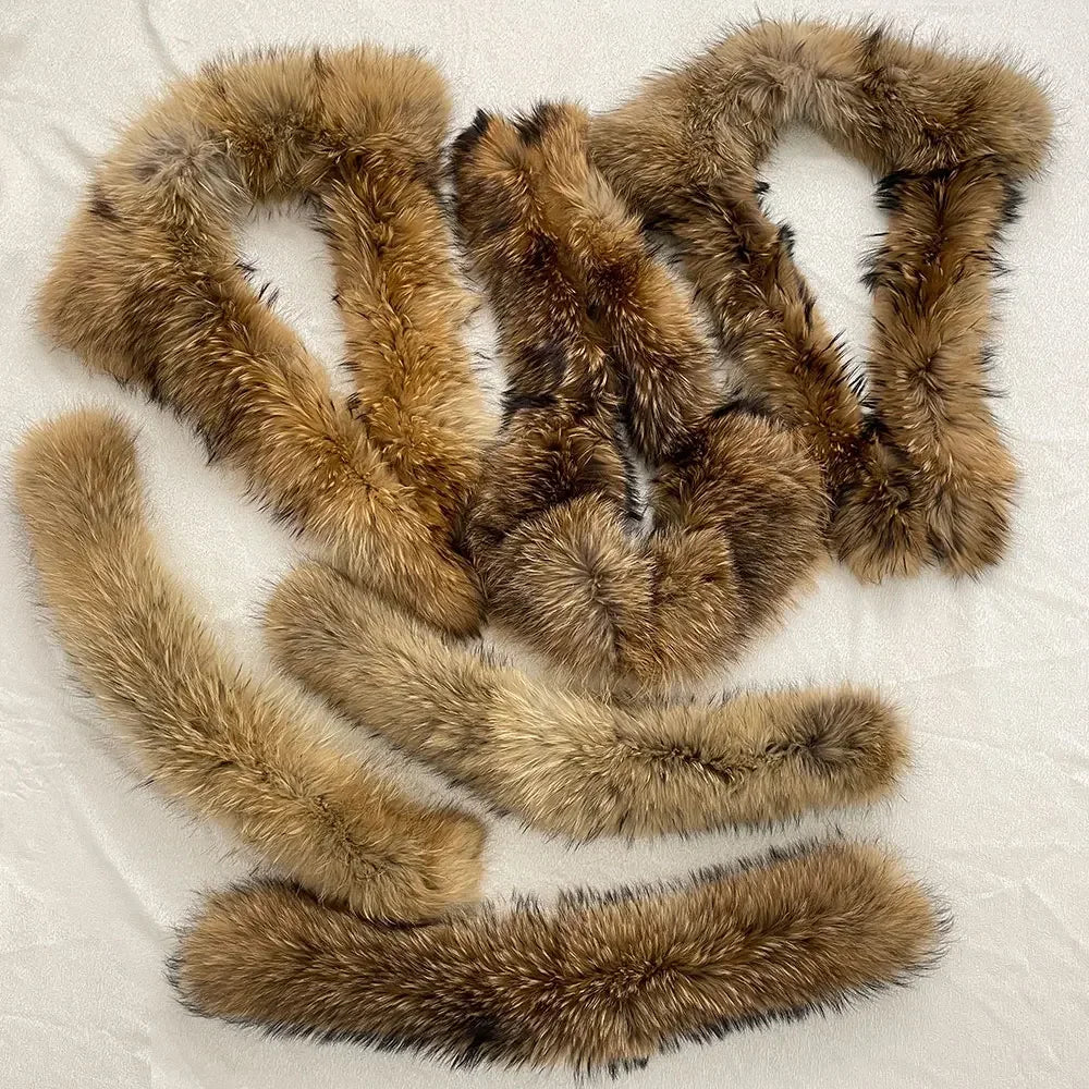 OFTBUY Real Raccoon Fox Fur Coat 2024 New Belt Pocket Winter Blends Wool Coat Women Loose Outerwear Fur Jacket Casual Streetwear