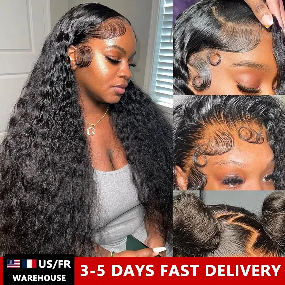 Curly Lace Front Human Hair Wigs For Black Women Pre Plucked Remy Brazilian Hair 13x4 Deep Wave Frontal Wig 13x6 Hd Lace Wig