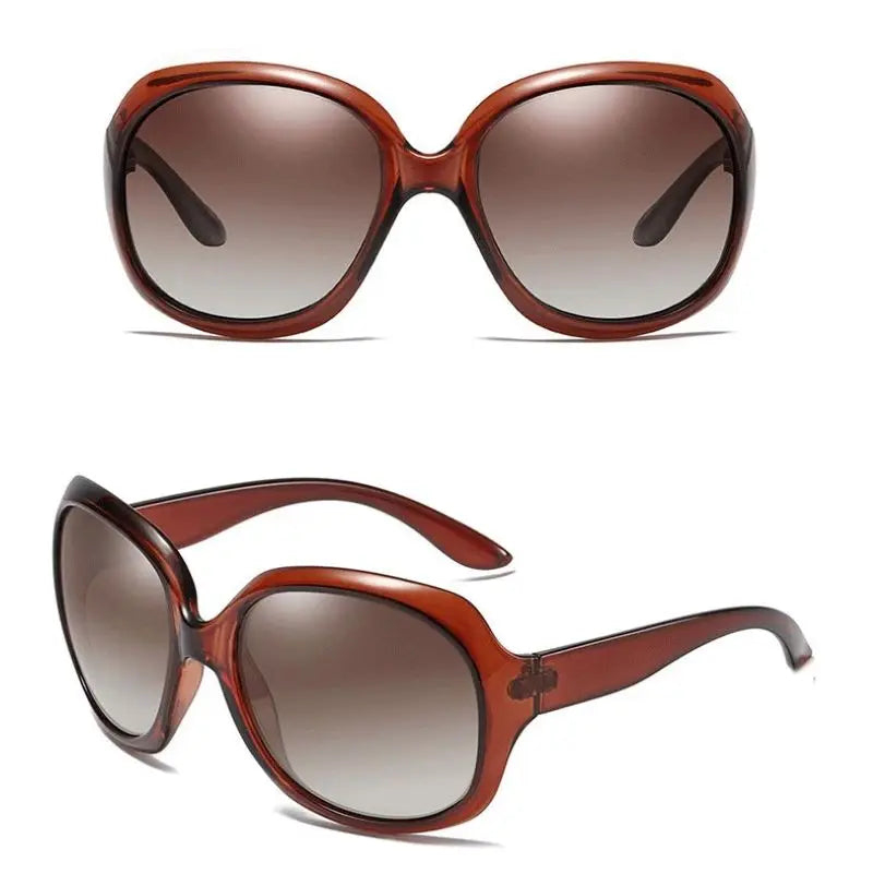 Polarized women's sunglasses oversized fashionable sunglasses UV400 protection fashionable and simple sports 100% UV protection