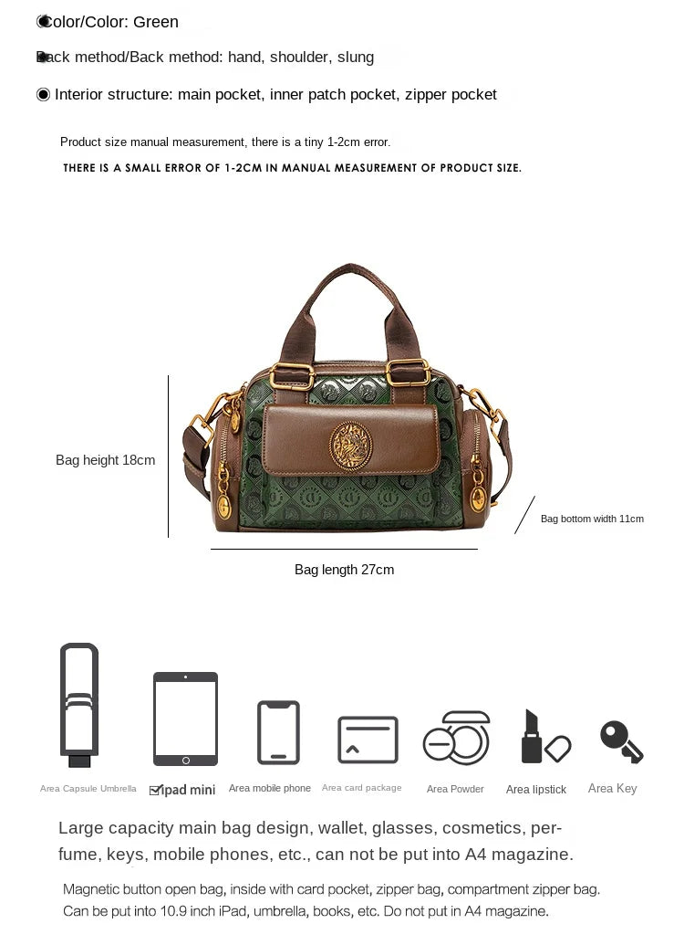 Brand Spring/Summer Boston Women's Bag Handheld Pillow Bag 2025 New High Fashion Single Shoulder Crossbody Bag for Women