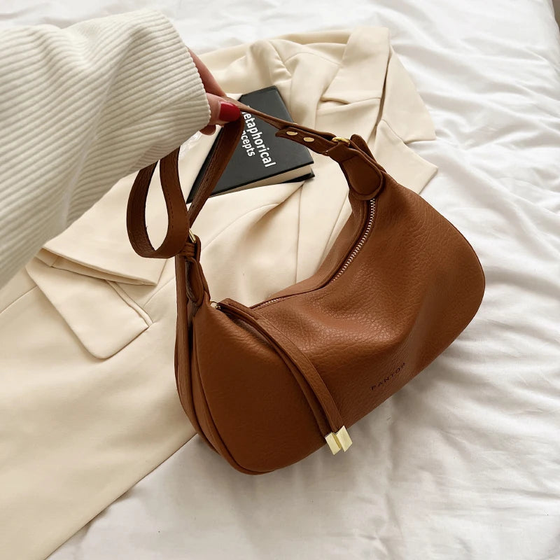 LEFTSIDE Shoulder Side Bags For Women Leather Female New 2025 Spring Trend Fashion Saddle Bag Green Handbags And Purses
