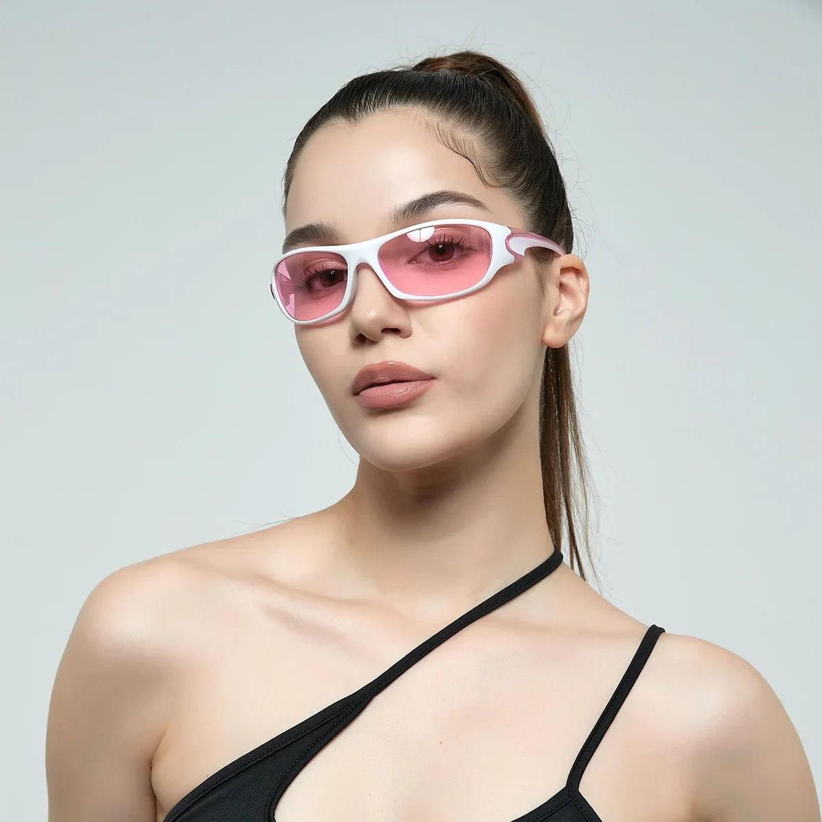 New Punk Y2K Sunglasses Women Goggle Luxury Brand Wrap Square Sun Glasses 2000'S Shades Eyewear UV400 Female Designer Eyeglasses