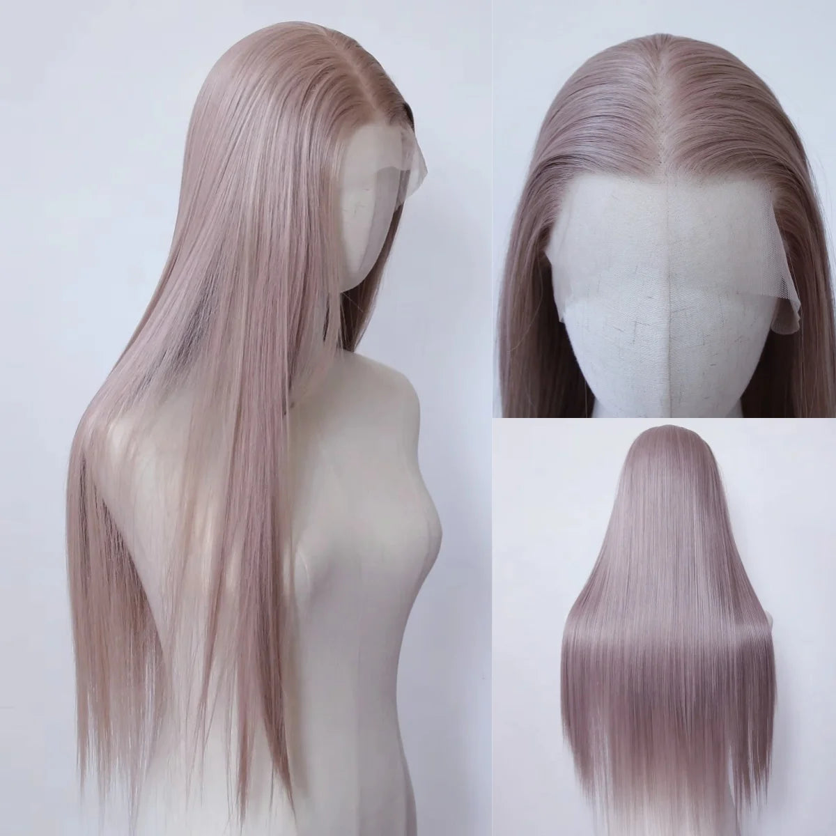13x4 Dark Purple Wig Long Straight Purple Synthetic Lace Front Wigs for Woman daily use Heat Resistant Fiber Glueless Lace Wigs