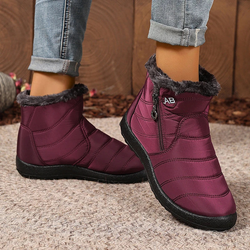 Snow Boots Woman Lightweight Woman Shoes Waterproof Shoes Woman Flat Ankle Boots Plus Size Botas Mujer Women's Winter Boots