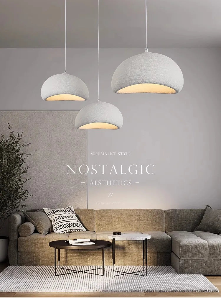 Nordic Wabi Sabi Ceiling Chandelier Modern E27 LED Dining Table Pendant Lights for Living Room Bedroom Loft Decor Hanging Lamp