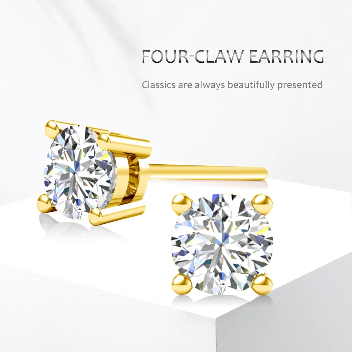 Szjinao Real Full 18k Gold Earrings AU750 Moissanite Diamond Real Gold Women Jewelry Certifid K Gold Luxurious Valentines Gifts
