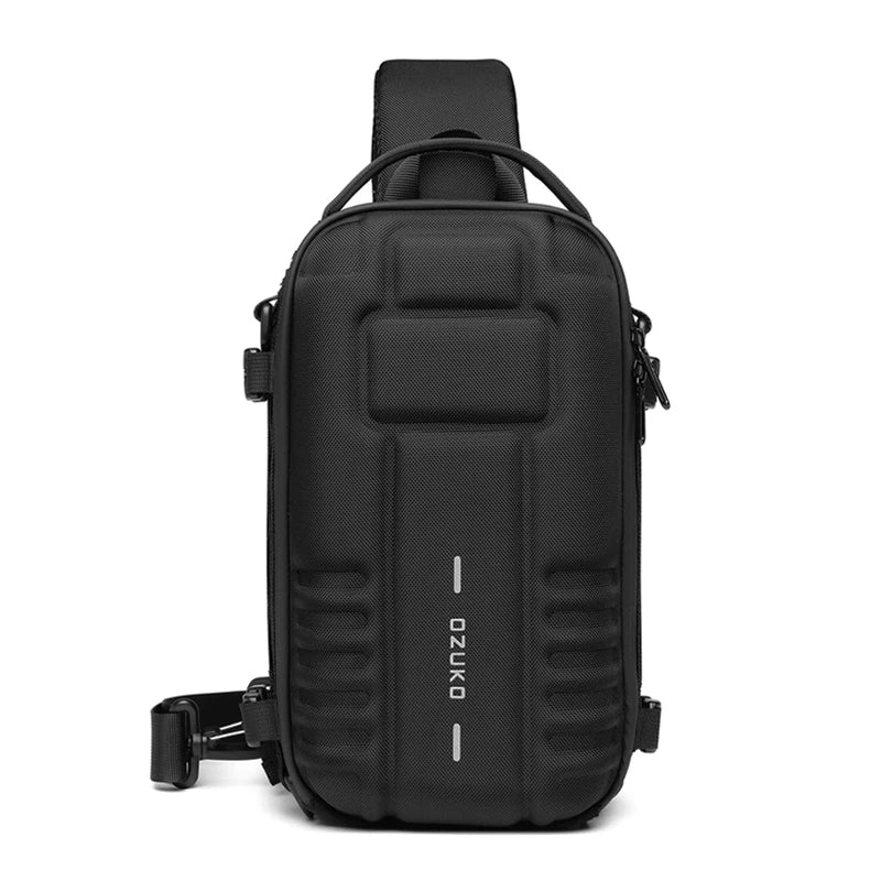 OZUKO Hard Shell Fashion Men Chest Bag Outdoor Sports Tactical Male Sling Shoulder Bag Large Capacity Waterproof Crossbody Bags