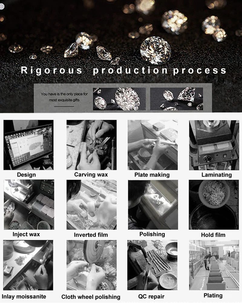 Smyoue Original S925 Sterling Silver Moissanite Stud Earrings VVS Round Cut 18k Gold Imitation Diamond Ear Studs for Women Gift