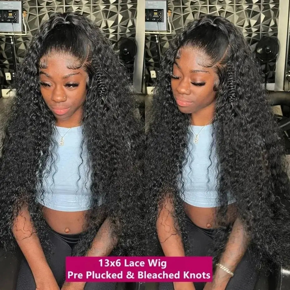 Curly Lace Front Human Hair Wigs For Black Women Pre Plucked Remy Brazilian Hair 13x4 Deep Wave Frontal Wig 13x6 Hd Lace Wig