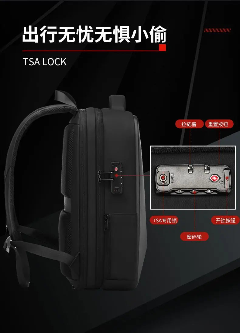 ABS EVA Hard Shell Fashion Multifunction  Series Backpack Men Anti Theft Waterproof Laptop Backpack Business Travel Backpack Hot