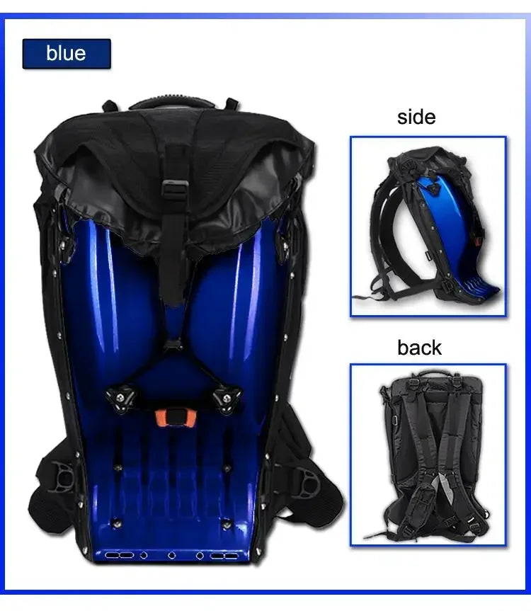 25L Motorcycle Riding Hard Shell Luggage Backpack Shoulder Waterproof Motocross/Moto Racing Protective Drop ABS Tank Bags