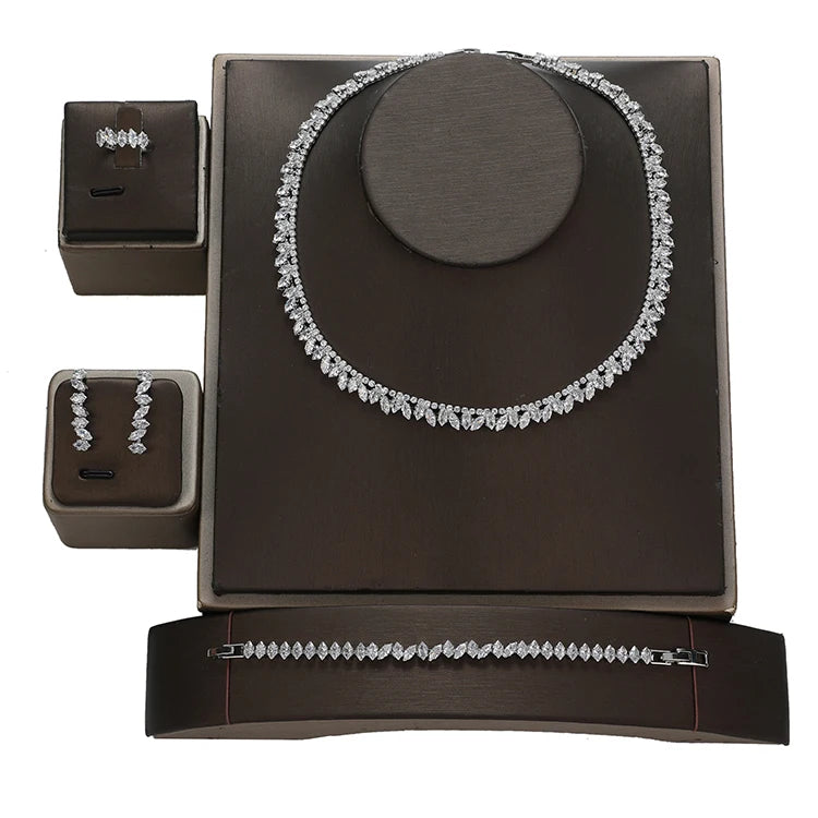 Jewelry Set HADIYANA Unique And Charm Women Wedding Accessories Cubic Zircon BN9233 Luxury Designer Jewelry