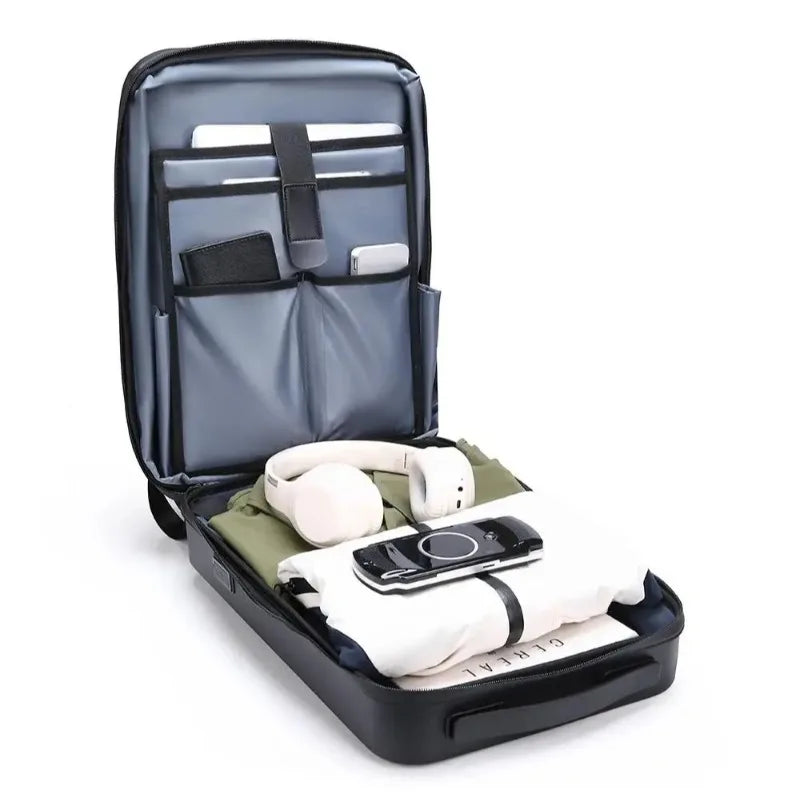 Men's 17Inch Waterproof Laptop Backpack Expandable Hard Shell Gaming Pack TSA Anti-theft USB Charge Business Travel Bags Mochila